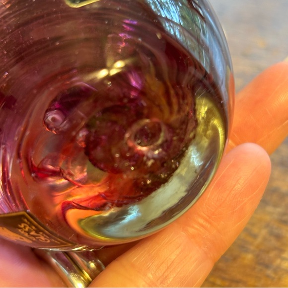 VTG Kerry Glass Purple Plum Apple Ireland Paperweight Swirl NOS - Picture 10 of 14